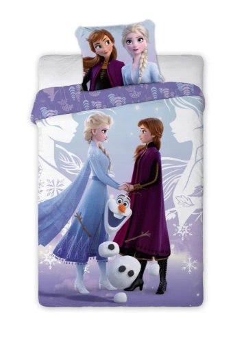 Frozen Kraina Lodu Pościel bawełniana fioletowa Faro - 100% bawełna, komplet Disney