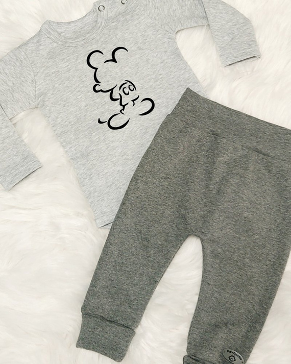 "Julek" Spodnie niemowlęce Bambarillo granatowy