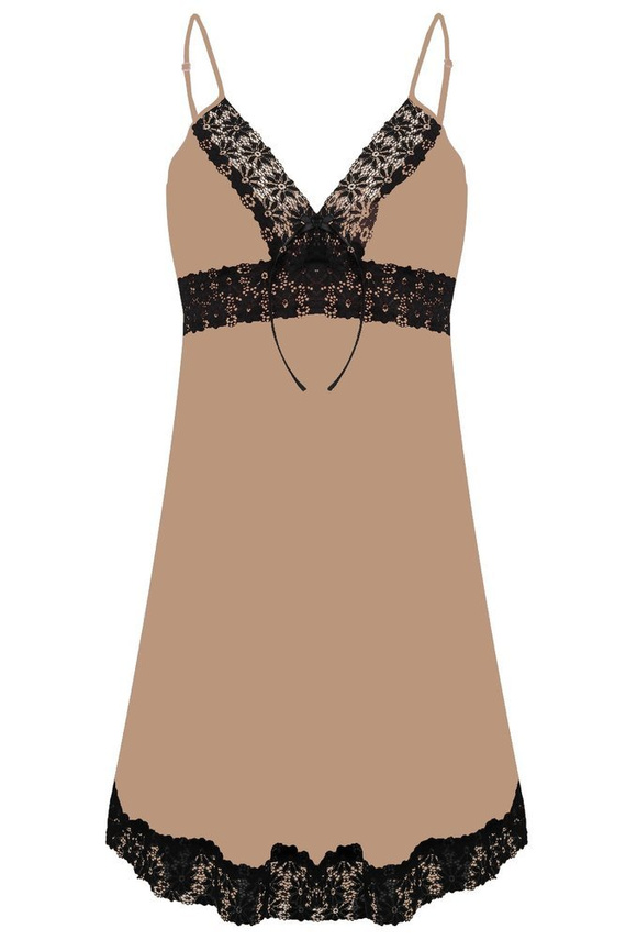 Peggy Koszulka satynowa damska DKaren - jasny brąz