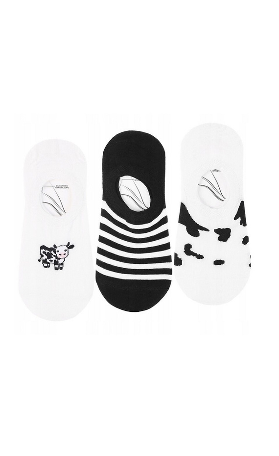 CDB200-397 Balerinki damskie Czarne i Białe Moraj mix kolor