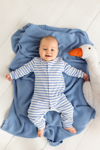 02247BSN "Greco" Pajac bez stópek Makoma niebieski