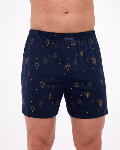 016/22 Night 2 Cornette – bokserki męskie świąteczne, luźne, bawełniane, wygodne