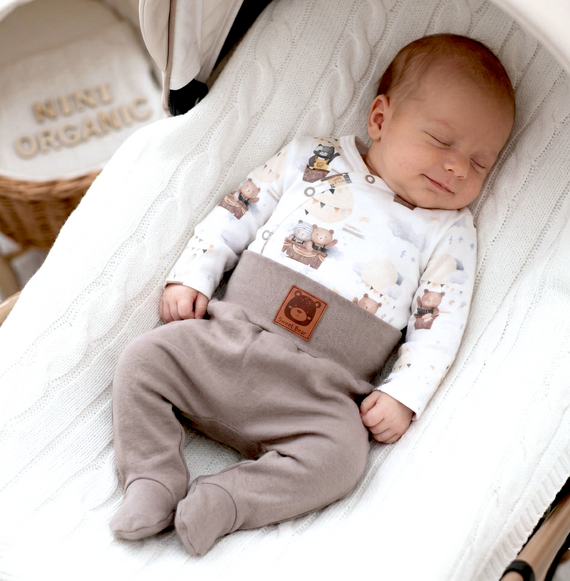 ABN-5651 Bawełniane body kopertowe Balloon Friends Nini organic 100% PL produkcja