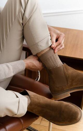 art.053 Organic Cotton Skarpety Męskie Steven - 001 beżowe