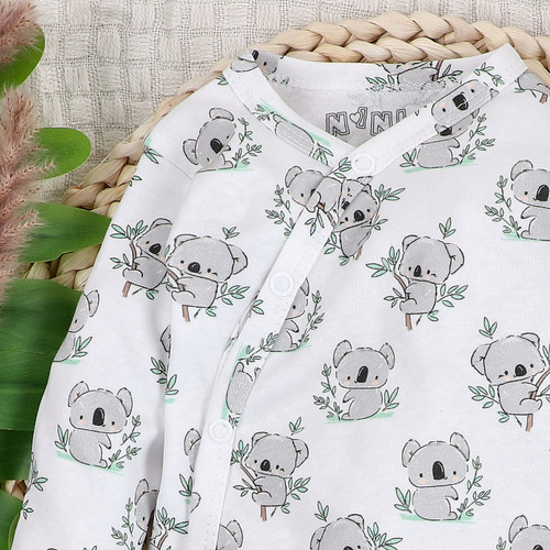 ABN-5201 Body kopertowe Nini Sweet Koala białe 100% bawełna organiczna