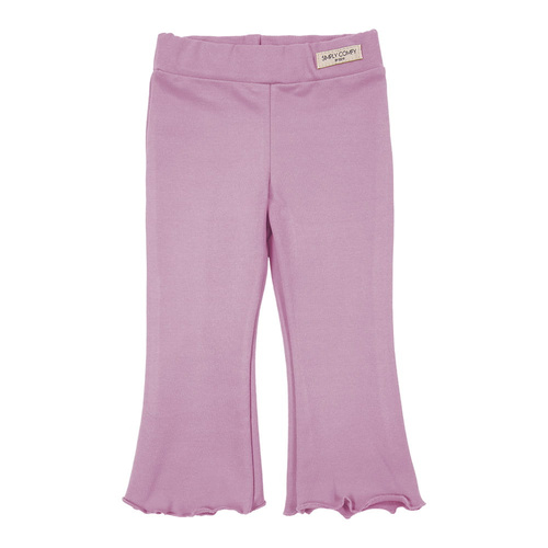 Simply Comfy Legginsy dziecięce dzwony Eevi wrzosowe- 100% bawełna, wygodne i stylowe