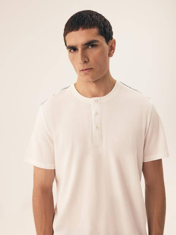 42790 Optima Piżama Męska Henderson - kremowy