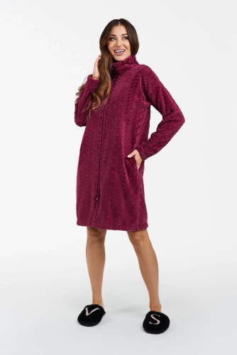 Rena Szlafrok damski Italian Fashion - bordowy