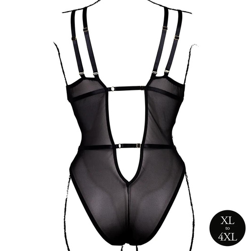 Body AMR006 Amour Le Désir Koronkowe Body Plus Size XL-4XL Czarne
