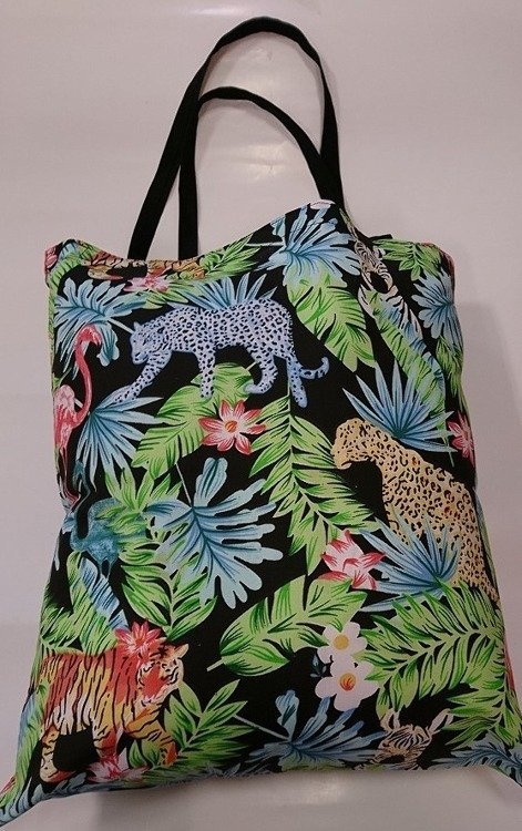 Kwiatki wzór serwetki torba bawełniana na zakupy szary