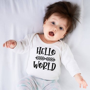 Body długi rękaw "Hello World" Moocha biały