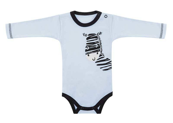 Body z długim rękawem "Zebra" Terjan - niebieski