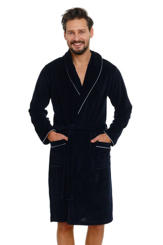 6063 szlafrok męski Doctor Nap - navy blue