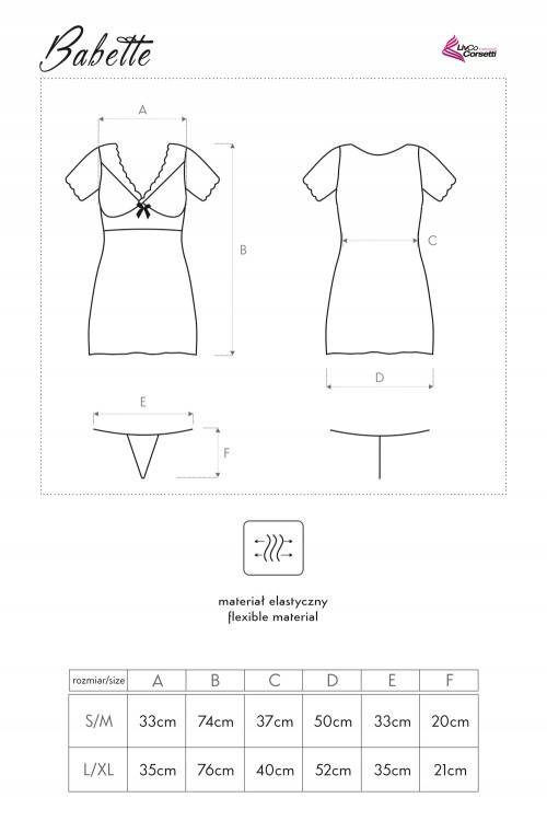 Babette LC 90207 Koszula + stringi LivCo Corsetti Fashion