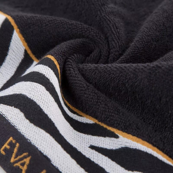 Eva 22 Ręcznik Eva Minge pantera/zebra Eurofirany czarny 