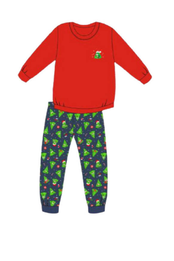 592/182 Christmas Tree Piżama dziewczęca Cornette czerwony