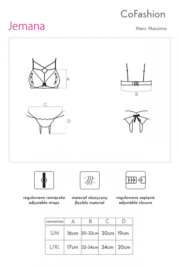 Jemana CF 90414 Biustonosz + stringi CoFashion Marc Massimo