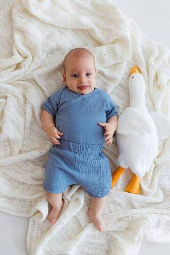 40235B "Just Muslin Blue"  Bloomers muślinowy Makoma