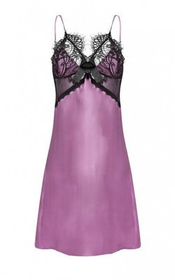 Beatrice Halka satynowa koszulka damska DKaren - Wrzos