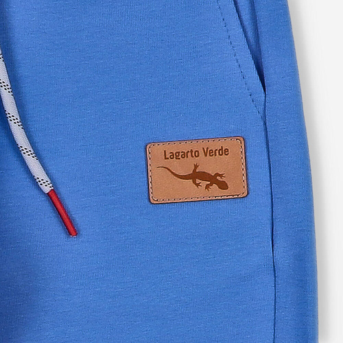 KAR-0032/CHA Spodnie dresowe dla chłopca Lagarto Verde - chabrowy