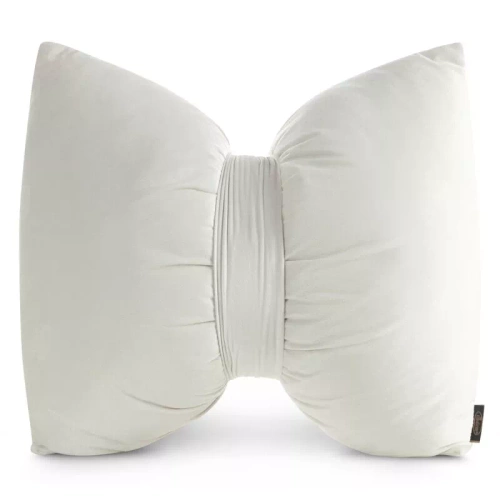 Kokarda Poduszka świąteczna Eurofirany kremowa 45x55 – welwetowa kokarda