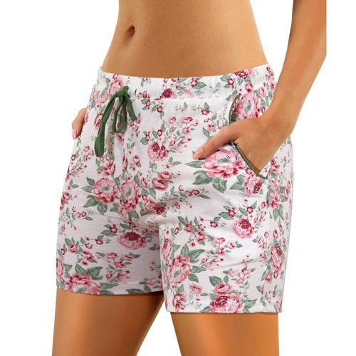 2508/11 Piżama damska Sesto Senso zielony róże