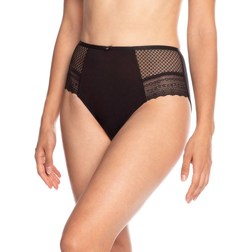 L-1376 MD A'2 Figi Damskie Lama czarny beżowy