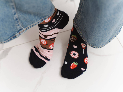 035 Zakostki Męskie  Asymetryczne More - czarny 007