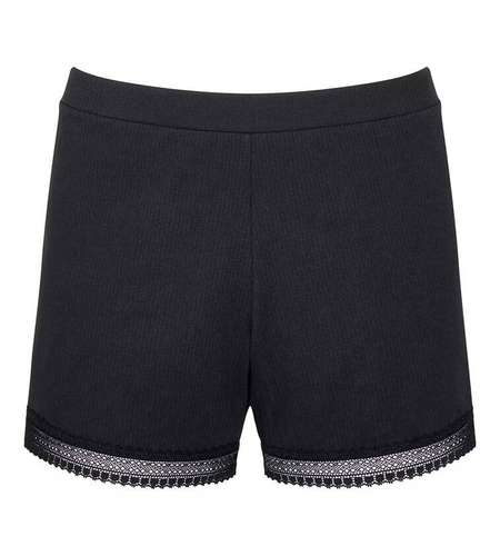GO Ribbed Short krótkie spodenki piżamowe Sloggi - black