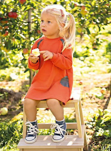 Adventure Tunika dresowa z długim rękawem Ewa Klucze- rudy