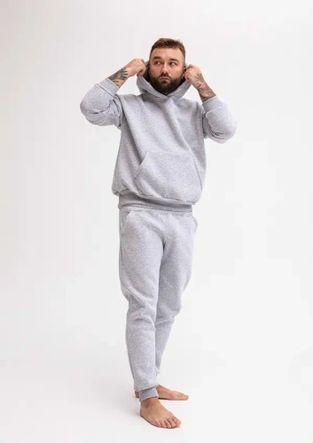 DK-K-B14 Komplet dresowy męski Dkaren - szary