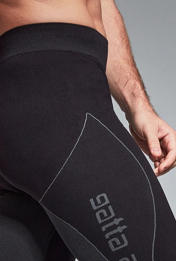 44017 Blanc Basic Legginsy Thermoactive męskie Gatta black-grey