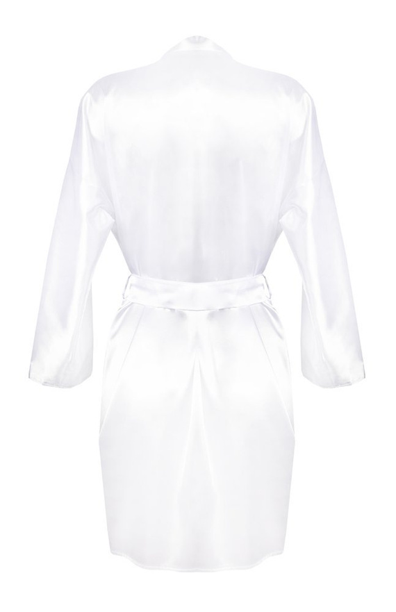 Alexandra Satynowy Szlafrok Damski DKaren - biały