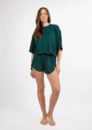 DK-K-B19 Komplet damski bambusowy Dkaren - zielony