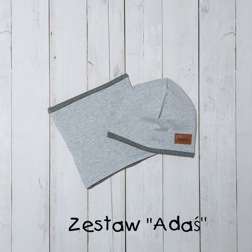 Zestaw Myszki czapka + komin Bambarillo melanż