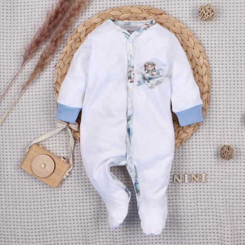 NINI BABY BEAR PILOT pajac z bawełny organicznej ABN-5748/BIA