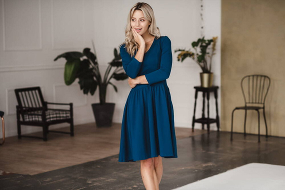 Just Milk Sukienka do karmienia rękaw 7/8 Milk&Love poseidon