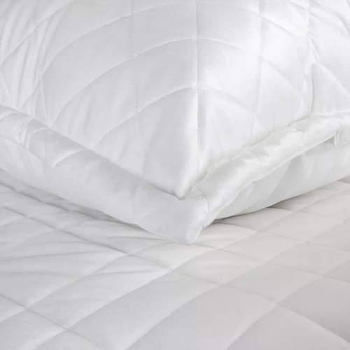 Ria 6 Narzuta welurowa dekoracyjna na łóżko Eurofirany biały