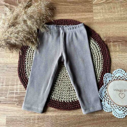 SL14136 Zwierzęta Legginsy dziewczęce prążek Mamatti