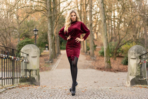 Milona 0112 Sukienka damska Merribel - maroon