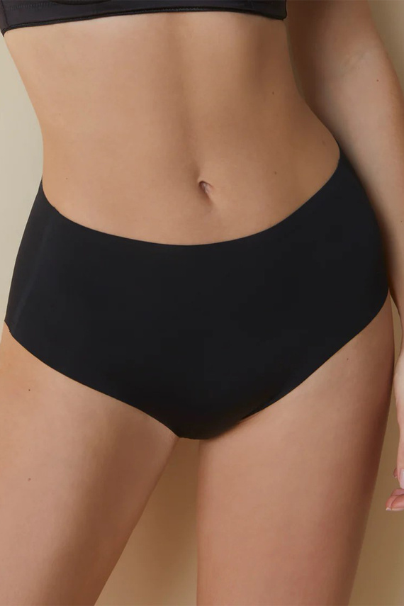 503 Figi damskie Maxi Braga Selene czarne   – wysoki stan, bezszwowe, modelujące