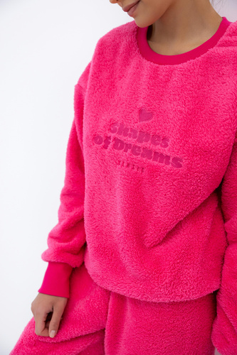 Berkley Sensis Ciepła piżama damska z napisem – komplet z długim rękawem i spodniami