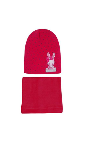 46-459 Czapka + komin AJS mix kolor