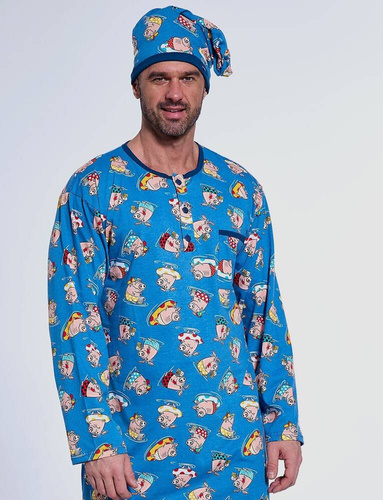 110/33 Koszula męska Cornette niebieski