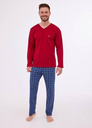 122/262 Gordon Piżama męska Cornette bordowy