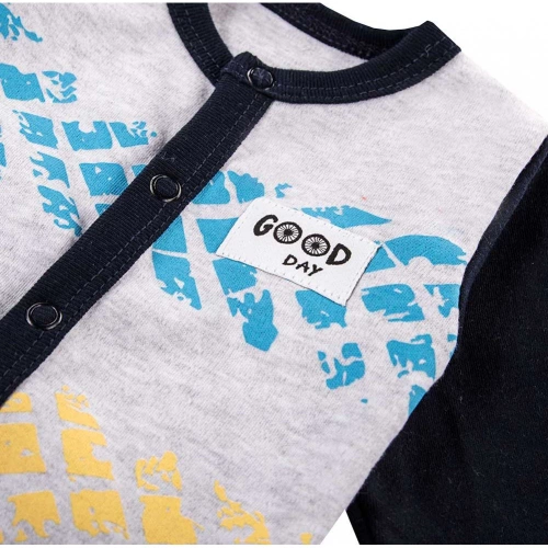 Body rozpinane krótki rękaw "Bike" Good Day Ewa Klucze - szary/granat