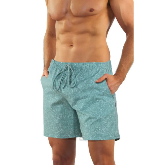 2693/02 Piżama Męska krótki rękaw, spodenki Sesto Senso miętowy