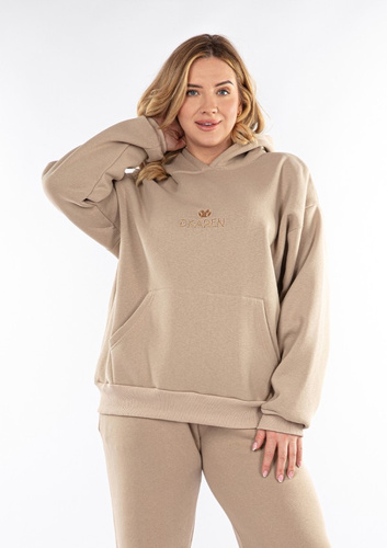 DK-K-B9-H1 Bluza dresowa Dkaren -cappuccino