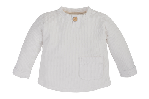 11249PW "Natural Waffel" Bluza polo Makoma white