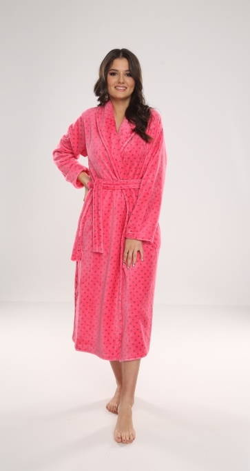 548 Melanie Długi Szlafrok damski Forex - malina